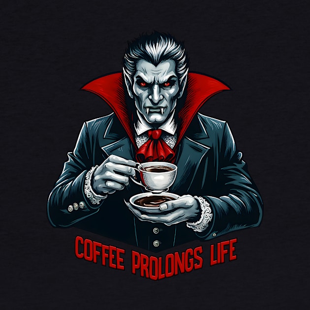 Coffee Prolongs Life-Vampire by didibayatee